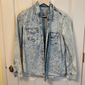 Bleached button down